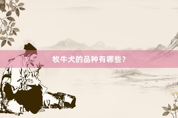 牧牛犬的品种有哪些？